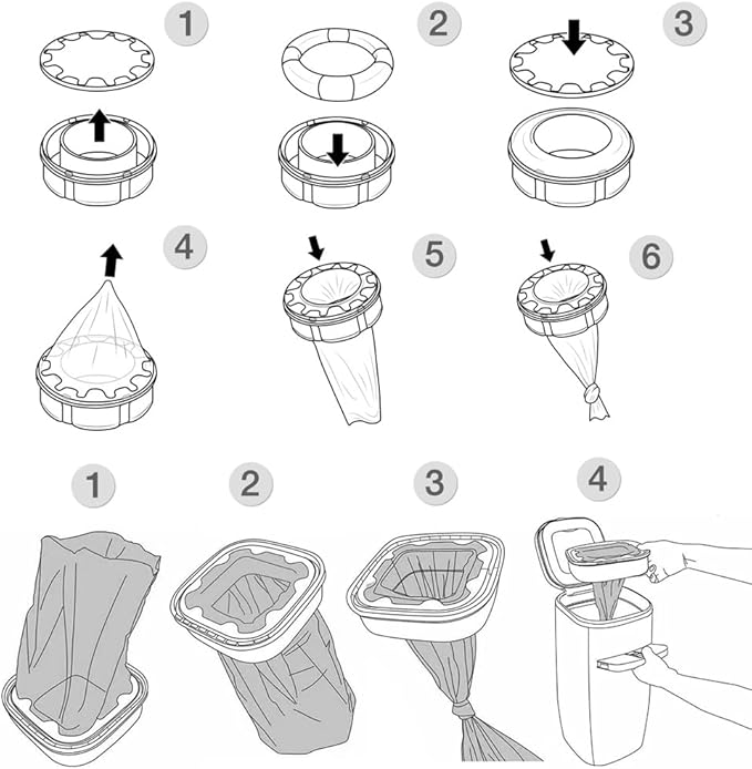 9pcs Cat Litter Refills Bag Compatible with Your Standard Litter Genie/Plus/XL Litter Refill Generic Litter Refills Bag