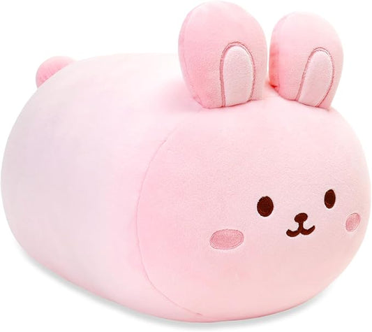 Anirollz Stuffed Animal Plush Toy – 15" Large Plush Doll | Soft, Squishy, Cute, Comfort, Safe | Birthday Gift Pillow with Cute Character Pink Bunny Rabbit Bunniroll