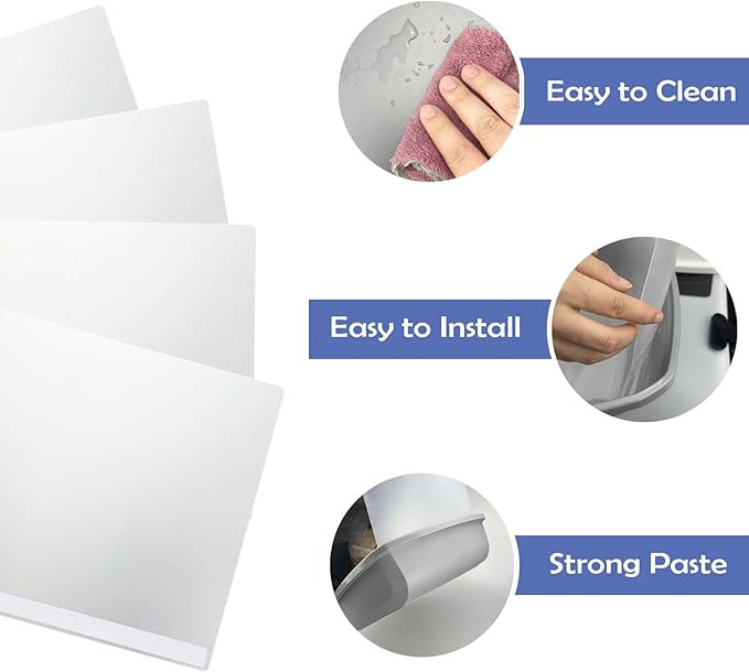 6 Pack Large Size Cat Litter Box Pee Shields, Easy Cleaning Frosted High Side Litter Box Splash Guard Cat Pee Shields for Open Top Litter Pan