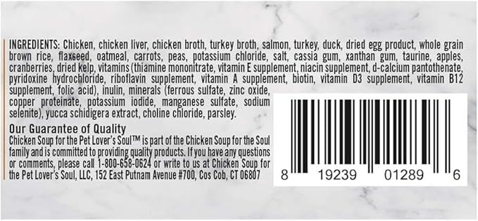 Chicken Soup For The Soul Classic Wet Adult Cat Food, Chicken & Turkey Pate, 5.5 Ounce Can (Pack of 24) | Soy Free, Corn Free, Wheat Free, Canned Cat Food Made with Real Ingredients
