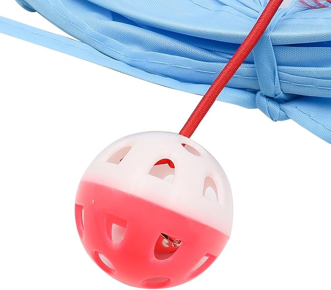 Cat Tunnel Pet Toy Holes Play Tubes Collapsible Pet House Crinkle Play Tunnel Tubes for Cat Puppy Kitty Kitten Rabbit Indoor or Outdoor