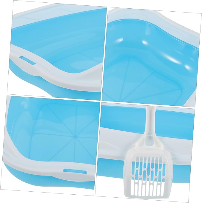 1 Set Cat Litter Box Portable Potty Travel Potty Puppy Litter Box -Splash Litter Box Open Type Litter Box Cat Litter Tray with Scoop Cat Supply Decorative Litter Boxes for Cats