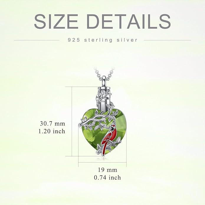 Animal Crystal Urn Necklace For Ashes Sterling Silver Butterfly Dragonfly Bee Phoenix Peacock Hummingbird Fox Angel Wing Pentagram Pentacle Cremation Necklace Heart Teardrop Urn Holder Necklaces For Women Memorial Jewelry