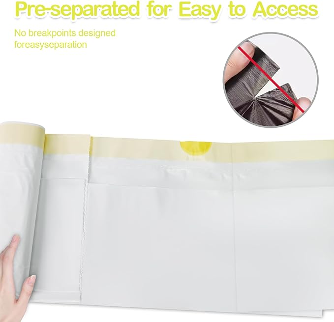 24 PACK Jumbo Cat Litter Box Liners, Tear Resistant Heavy Duty Cat Litter Bags with Drawstring, Pre-Separated for Easy Access, Easy Cleanup