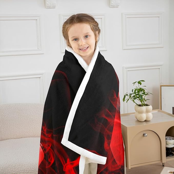 Gaming Throw Blanket Kids Gamer Red Gamepad Sherpa Blanket for Bed Sofa Couch Boys Girls Teens Video Game Room Decor Fleece Blanket Soft Gaming Console Plush Fuzzy Blanket All SeasonThrow 50"x60"