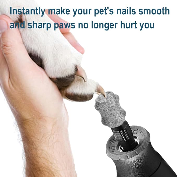 Diamond Dog Nail Grinder for Dremel - Dog Nail Grinder Attachment Bits for Large Medium and Small Dogs Cats Animals Nail Trimming (C