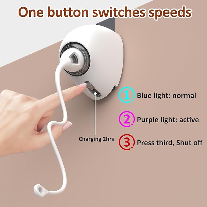 Interactive Toys for Indoor Cats Kitten Play Chase Exercise, Rechargeable Door Hanging Cat Teaser Self Play Feather Cat String Toys