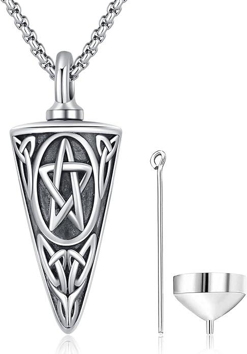 Aniu Cremation Jewelry for Ashes S925 Sterling Silver Urn Necklace Memorial Necklace for Human Ashes of Loved Ones Keepsake Pendant for Men Women