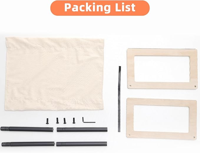 BsBsBest Cat Bed, 22 X 16 Inch Elevated Wooden Pet Hammock Breathable Dog Bed Detachable Portable Indoor Outdoor Cat Beds for Kitty Puppy Bunny Rabbit Small Animal