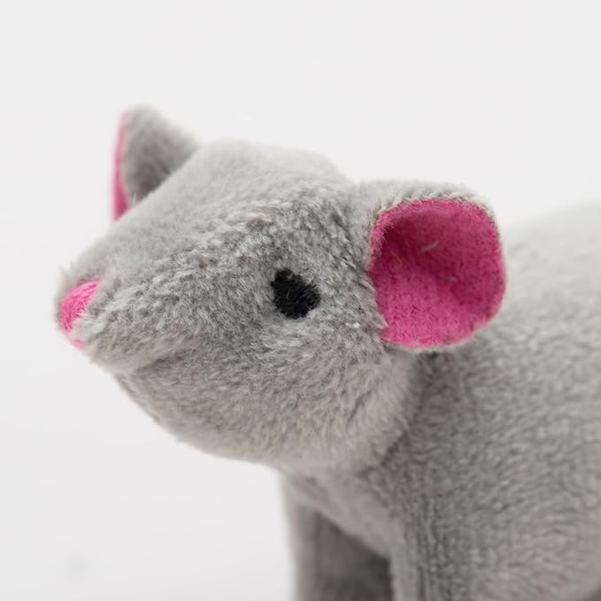 HuggleKats Cat Toys - Kitten Toys, Catnip Toys, Cat Toys for Bored Indoor Cats, Cat Enrichment Toys for Boredom, Perfect for Moving, Exercise, Biting & Chewing - Wee Squooshie Mice (2 Pack)