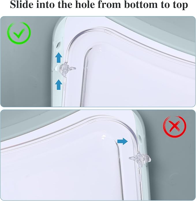 Bolux Foldable Cat Litter Box with Lid, Extra Large Litter Box with Cat Litter Scoop, Drawer Type Cat Litter Pan Easy to Scoop & Low Tracking (Blue XL)