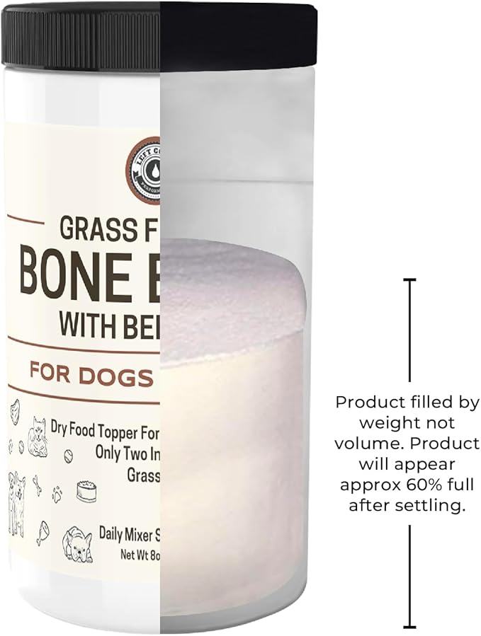 Bone Broth for Dogs and Cats with Beef Liver – Human Grade Grass Fed Beef Bone Broth Powder for Pets – Dog Food Toppers for Picky Eaters - Supports Joints & Gut Health – Freeze Dried Liver - 8oz