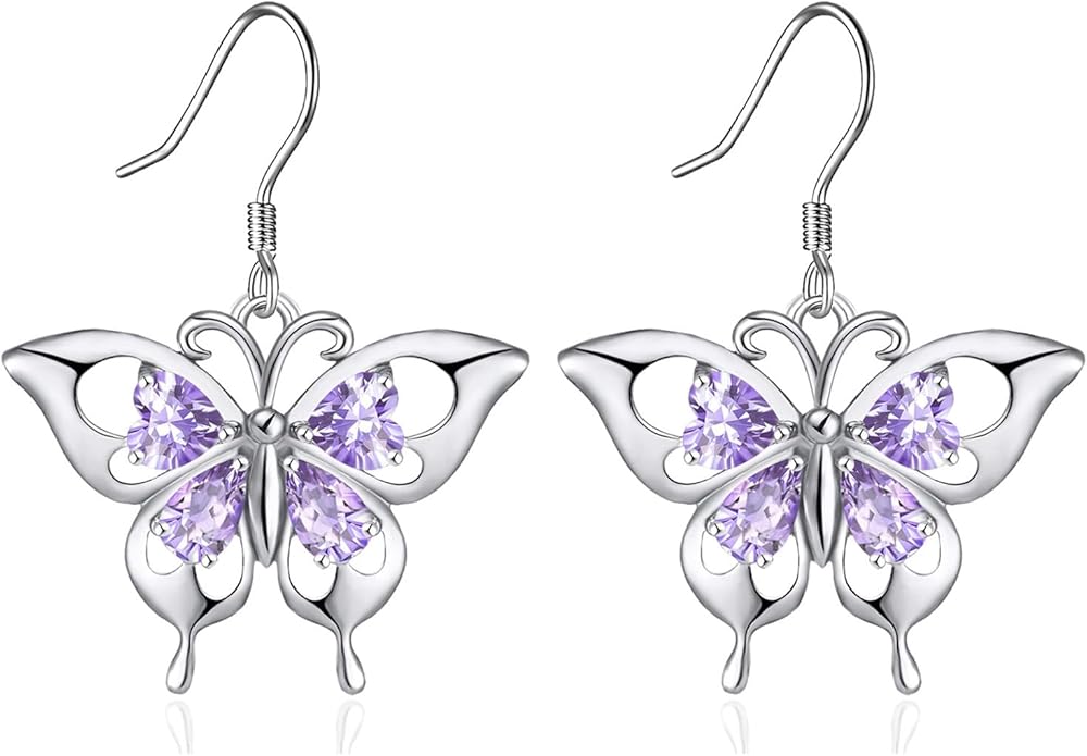 Black Cat/Bat/Spider/Pumpkin/Wolf/Bunny/Sun and Moon/Turtle/Raven 925 Sterling Silver Leverback Dangle Earrings Moon Gothic Christmas Earrings Jewelry Gift for Women