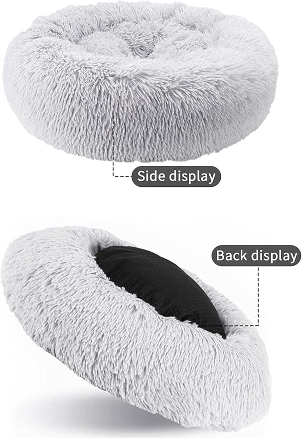 Nisrada Cat Beds for Indoor Cats,15.7 Inch Dog Bed for Small Melium Large Dogs, Washable-Round Pet Bed for Puppy and Kitten with Slip-Resistant Bottom