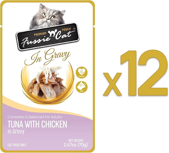 Fussie Cat Premium Tuna w/Chicken in Gravy