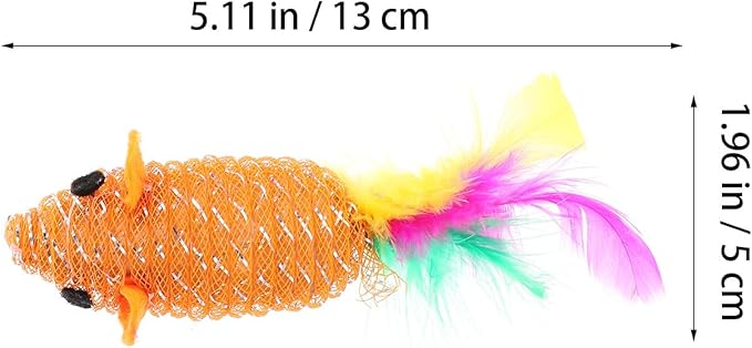TEHAUX 10pcs Cat Toy Mice, 2.8” Mouse Cat Playing Props Cat Color Tail Mouse Toy Cat Teaser Interactive Toy Funny Cat Toy Mouse Toys for Cats Kitten, Random Color