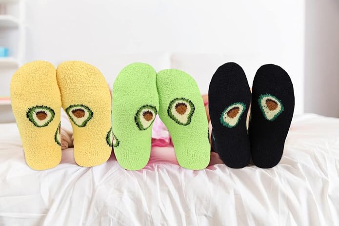 Benefeet Sox Cute Animal Fuzzy Socks for Women Girls Funny 3D Animal Cozy Socks Fluffy Slipper Socks Plush Comfy Soft Socks