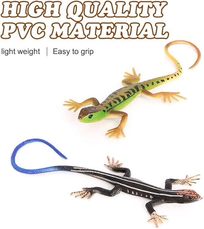 DONGKER 4 PCS Cat Toys,PVC Simulated Lizards Toys for Kittens Adult Cats Over 6 Months Old Halloween Christmas