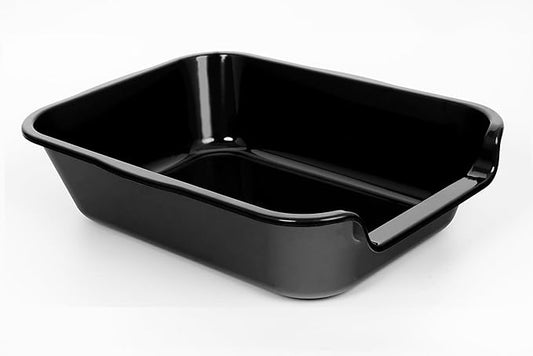 1 Pack Extra Large Dog Litter Box Pan Tray (ABS Material), Low Entry Jumbo Senior Litter Boxes for Multiple Kitten Big Cats, Pet Safe Indoor Dog Potty (Black, 20" L x 15" W)