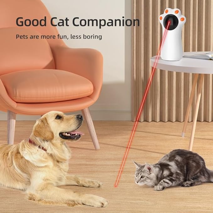 Interactive Laser Cat Toy - Automatic Laser Pointer for Cats & Kittens | Fun & Engaging Playtime | Promotes Exercise & Healthy Activity