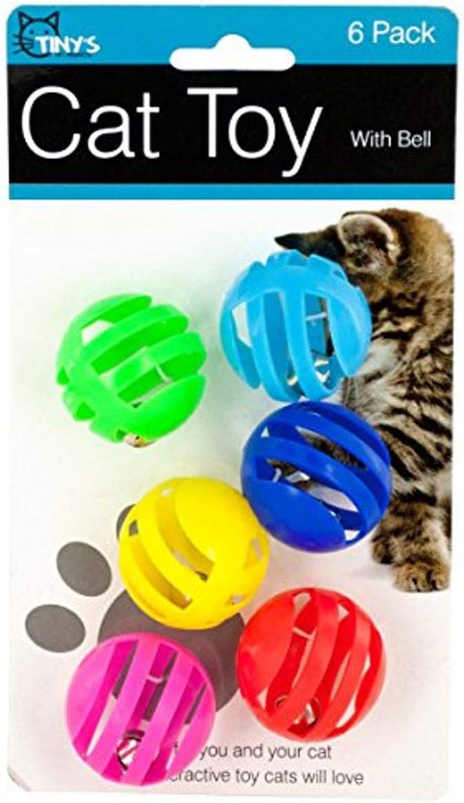 bulk buys Balls with Bells Cat Toys Set, Medium Breeds