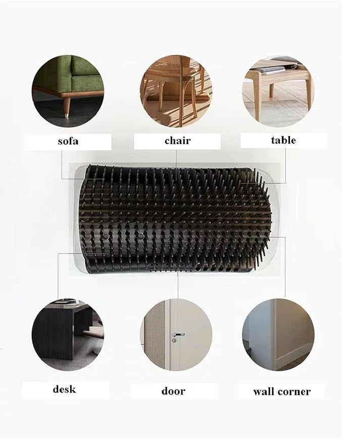 Softer Cat Self Groomer with Corner Scratcher, Wall Scratchers, Face Scratcher, Brush and Catnip