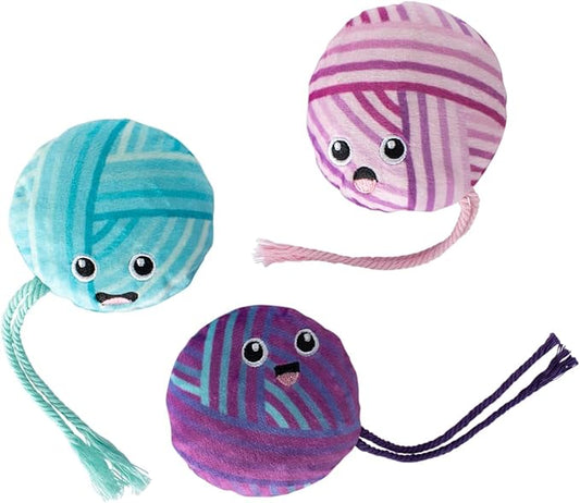 Fringe Studio Plush Cat Toy Set, Time to Unwind, Mini 3 Piece Set, Pet Shop Collection (904030)