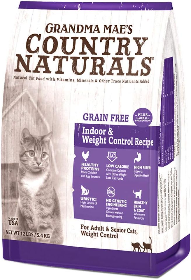 Grandma Mae's Country Naturals Grain Free Weight Control/Hairball Recipe for Cats 12 Lb