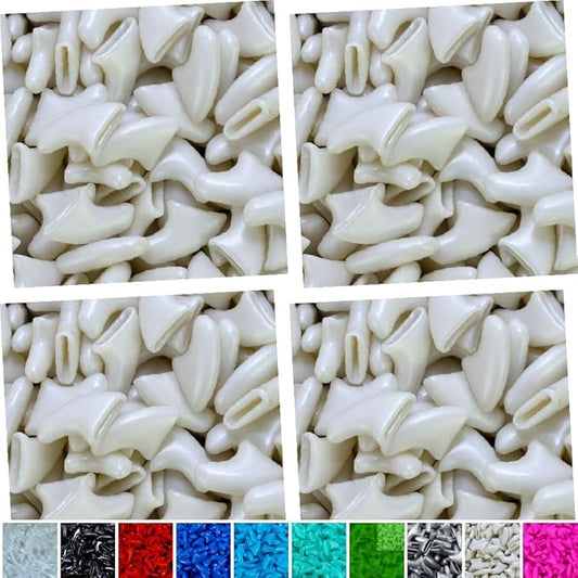 80 pcs Cat Nail Caps | Cat Claw Covers | with Adhesives and Applicators (Pearl White, Medium)