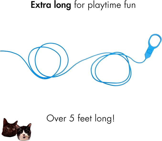 Niko and Oscar's Cat Toys | The Blue String | Cat String Toy | (1-Pack, Chonky, Blue)