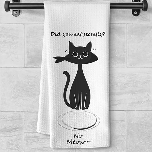 Cat Towel,Fun Kitchen Towels,Funny Hand Towels,Cute Hand Towels,Cute towels,Cat Dish Towels,Cat Hand Towel,Cat Kitchen Accessories,Cat Kitchen Towels,Cat Gifts for Women,Gifts for Cat Lovers for Women