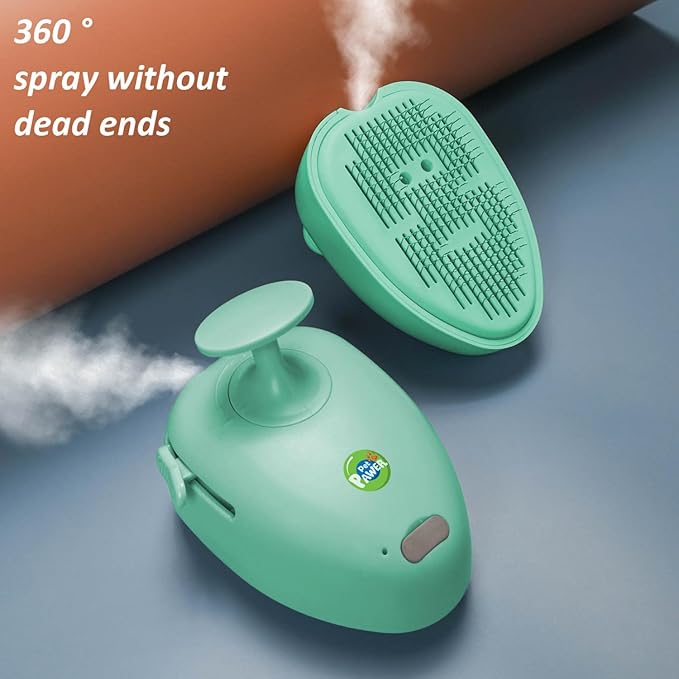 4 in 1 Cat Steam Brush for Shedding, Rechargeable Cat Brush with Steam, Steam Pet Hair Brush for Indoor Cats, Massage, Cleaning, Shedding, Combing & Remove Floating Hair All In One