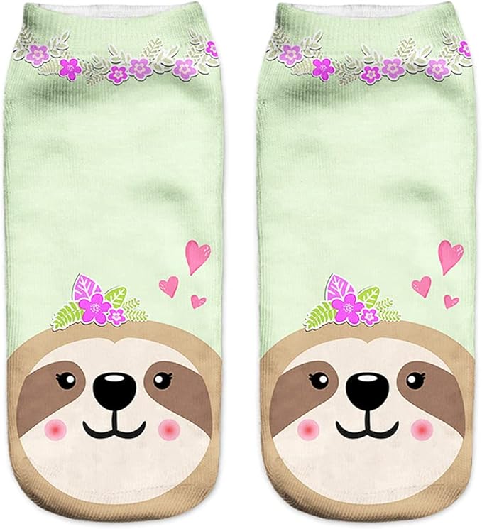 Benefeet Sox Funny Ankle Socks Cute Novelty No Show Animal Fruit Flower Cartoon Colorful Graphic Low Cut Socks for Women Girl