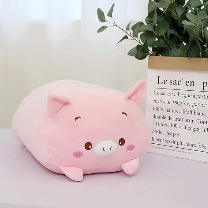 Cute Plush Squishy Animal Pig, Super Soft Hugging Toy, Kids Kawaii Sleeping Pillow, 8-Inch