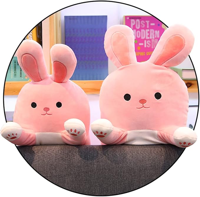 29.53" Bunny Plush Pillow - Cute Cartoon Sleeping Body Toy, Soft Stuffed Animal Easter Gift for Kids (Pink)