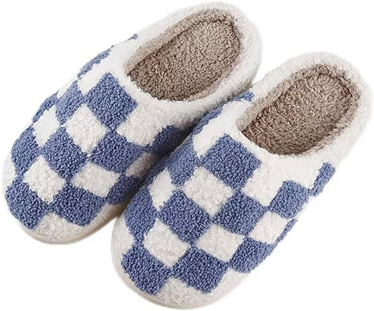 Animal Pattern Slippers - Hello Cat, Bear, Moose & Love Designs - Comfy Memory Foam Plush Cloud Slippers for Couples & Indoor Home