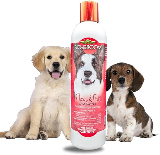 Bio-Groom Flea & Tick Dog Shampoo – Flea and Tick Prevention for Dogs, Cat Flea Treatment, Cruelty-Free, Made in USA, Natural Tick Repellent, Protein-Lanolin Shampoo – 12 fl oz 1-Pack