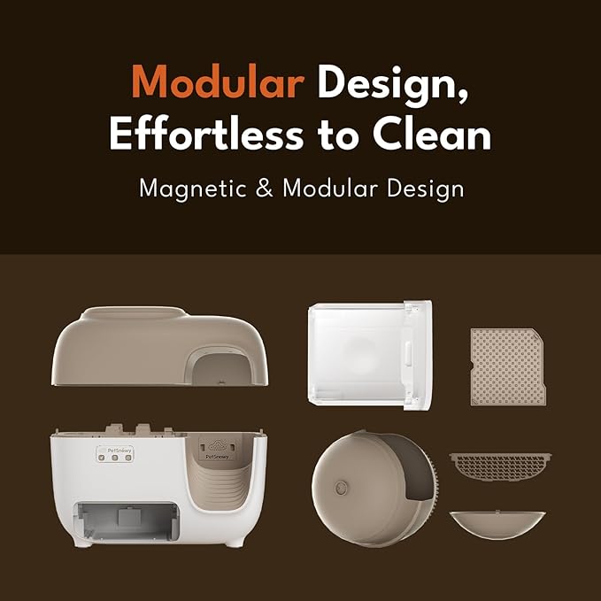(2025 Premium Version with Mini Mesh) Snow+ Self Cleaning Automatic Litter Box with Zero Odor TiO2 System Automatic Cat Litter Box Self Cleaning for 3.3-20 lbs
