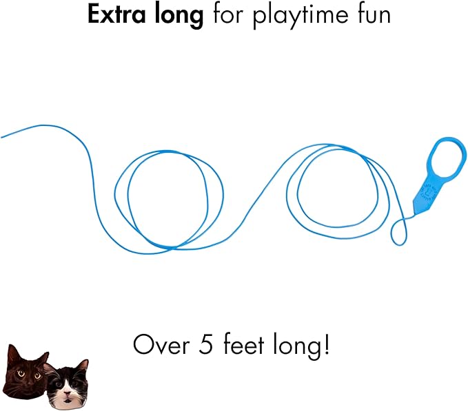 Niko and Oscar's Cat Toys | The Blue String | Cat String Toy | (1-Pack, Original, Blue)