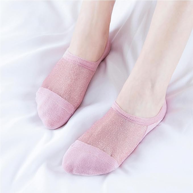 Benefeet Sox Sheer No Show Socks Women Girls Cute Thin Mesh Low Cut Liner Socks for Loafers Boat Shoes