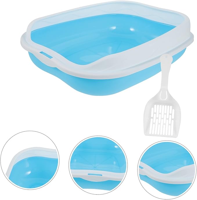 1 Set Cat Litter Box Portable Potty Travel Potty Puppy Litter Box -Splash Litter Box Open Type Litter Box Cat Litter Tray with Scoop Cat Supply Decorative Litter Boxes for Cats
