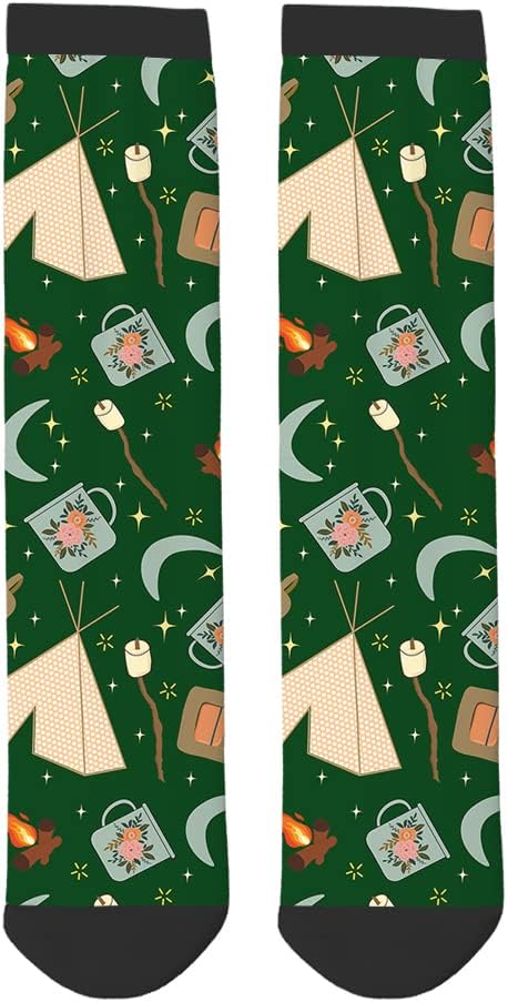 AOYEGO Volleyball Funny Socks Water Polo Balls Iridescent Novelty Casual Crew Socks Contrast Color Design for Women Men Gift