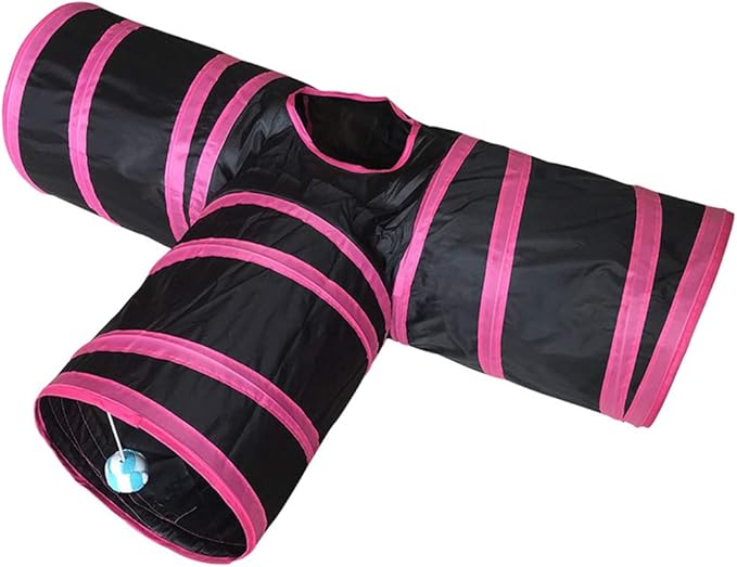 iHOO Cat Tunnels Crinkle Play Toys Collapsible Tube with Ball Maze Cat House Pet Interactive for Cat Puppy Kitten Rabbit Type8
