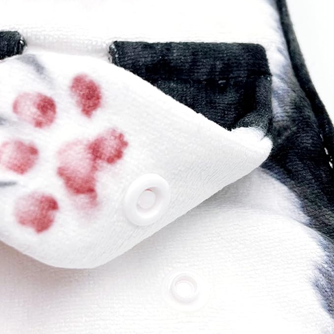 Hand Towels for Bathroom Kitchen,Cute Cat Quick-Dry Hanging Hand Towels Decorative for Bathroom Face Towels,Funny Gifts for Cat Lovers (Black-White)