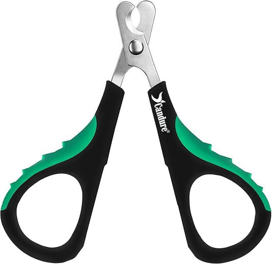 Candure Cat Nail Clippers for Indoor Cats, Rabbits, Hamsters, Birds with Precise Angled Edges to Ensure Easy & Safe Trimming Stainless Steel Cat Nail Trimmer for at-Home Cat Grooming