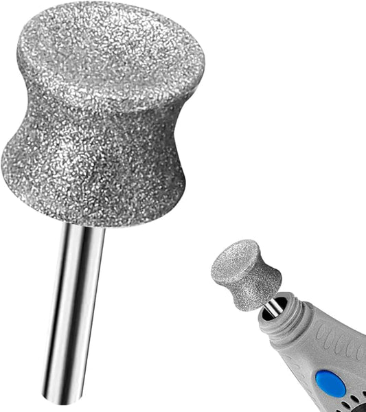 RIUORKIE Diamond Rotary Nail Grinder Bits for Dog, 1/8" Diamond Dog Nail Grinder Attachment Attachment for Dremel Grinder Replacement Heads Pets Nail Care Clippers for Medium Large Dogs.