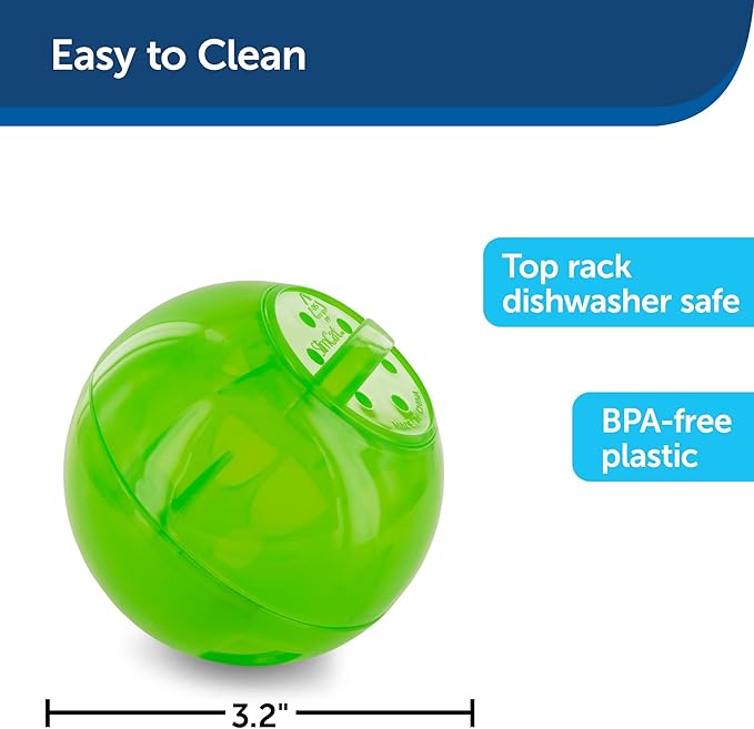PetSafe Slimcat Feeder Ball - Interactive Game for Your Cat - Fill with Food and Treats - Green