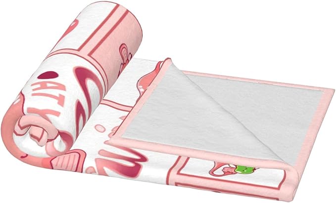 Cervix Uterus Blanket OBGYN at Your Cervix Throw Blanket All Season Ultra Soft Cozy Fleece Hysterectomy Gifts Fuzzy Plush Bedding Blankets Hysterectomy Recovery Gifts for Girls Women 80"x60"