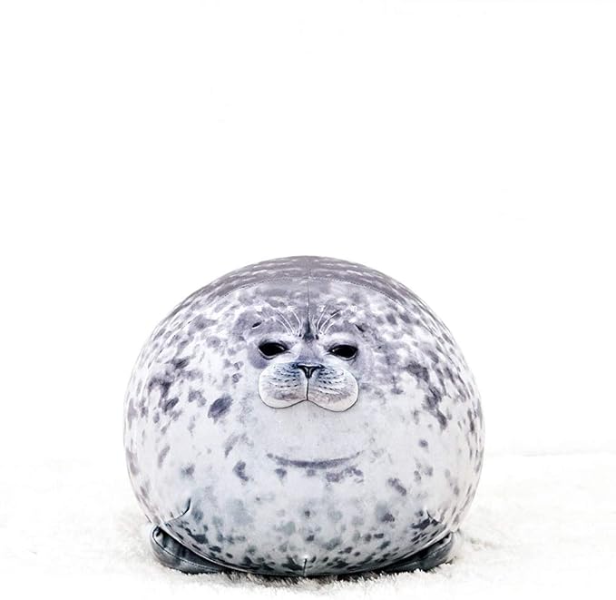 ETAOLINE Chubby Blob Seal Pillow Cute Seal Plush Toy Cotton Stuffed Animals (X-Large)
