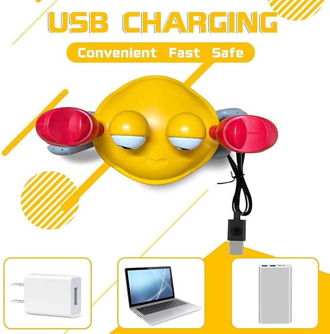 Crawling Crab Dog Cat Toys, Escaping Crab Dogs Cats Toy with Obstacle Avoidance Sensor Interactive Pet Toys with Music Sounds & Lights for Dogs Cats Dancing Crab Toys Gifts for Puppy Small Medium